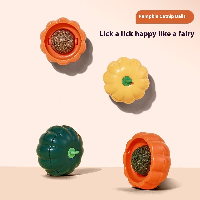 Pumpkin Catnip Ball Set Pet Supplies