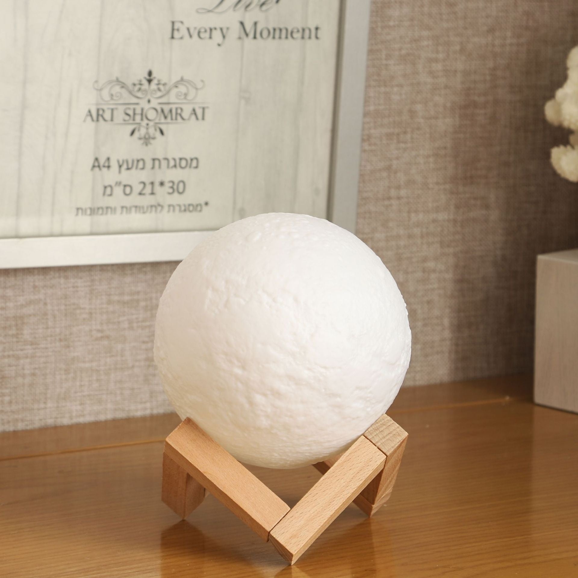 Diy Bedroom Bedside Rechargeable Moon Light Soft Without Eye Damage Small Night Lamp