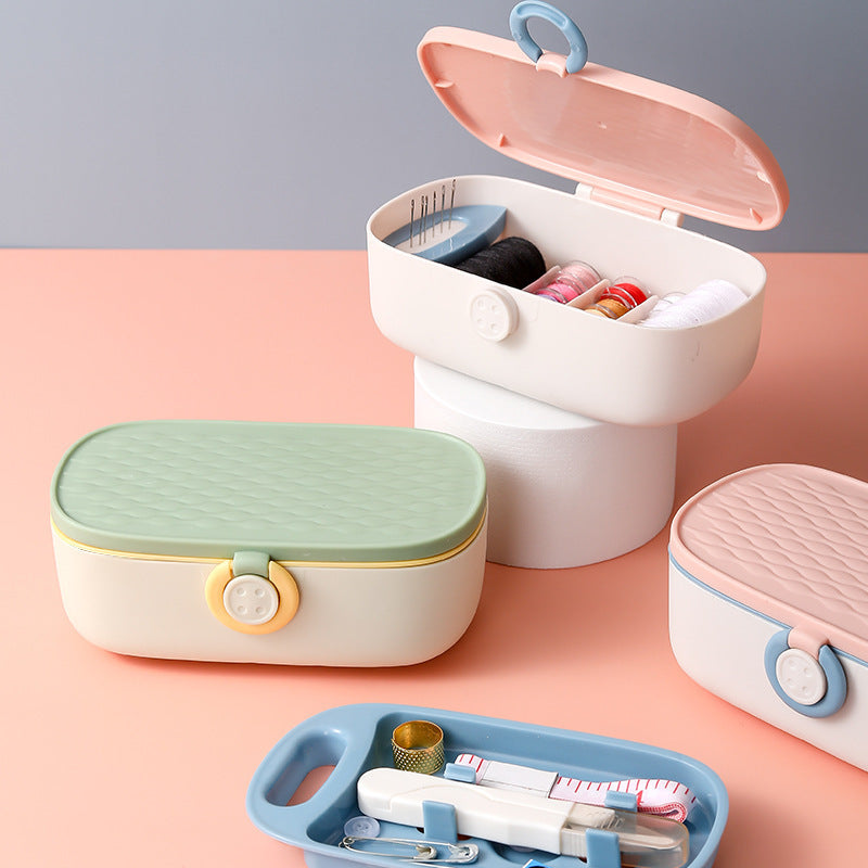 All-in-One Sewing Box with Buttons – Complete Home Sewing Set