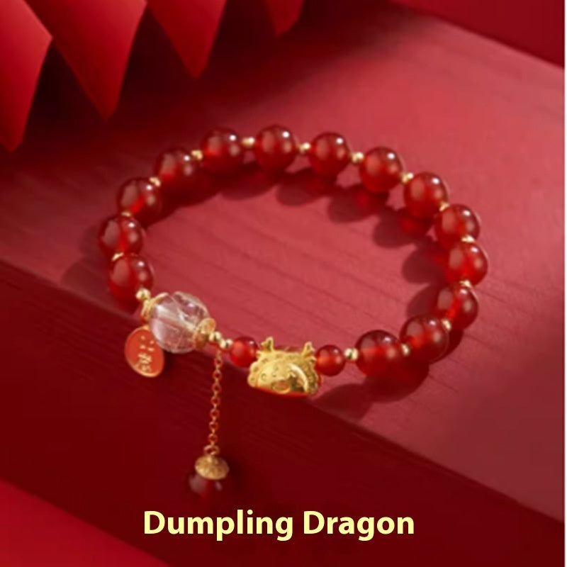 Lucky Blessing Card Hetian Jade Bracelet Chinese Style
