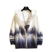 Gradient Couple Student Hooded Long-Sleeve Coat – Casual Sun Protection Jacket