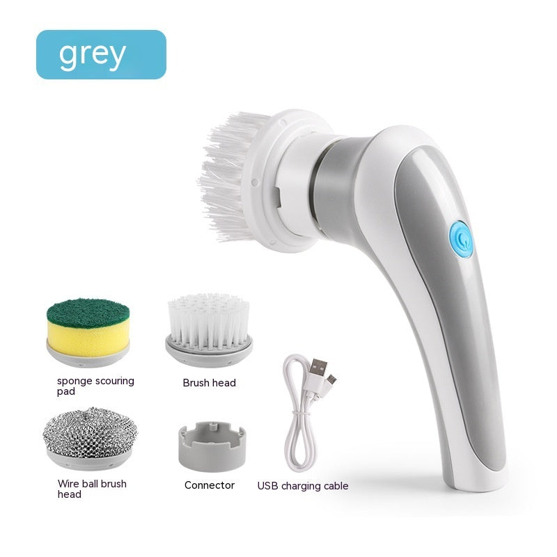 Plastic Electric Spin Scrubber 4 In 1 Cordless Handheld
