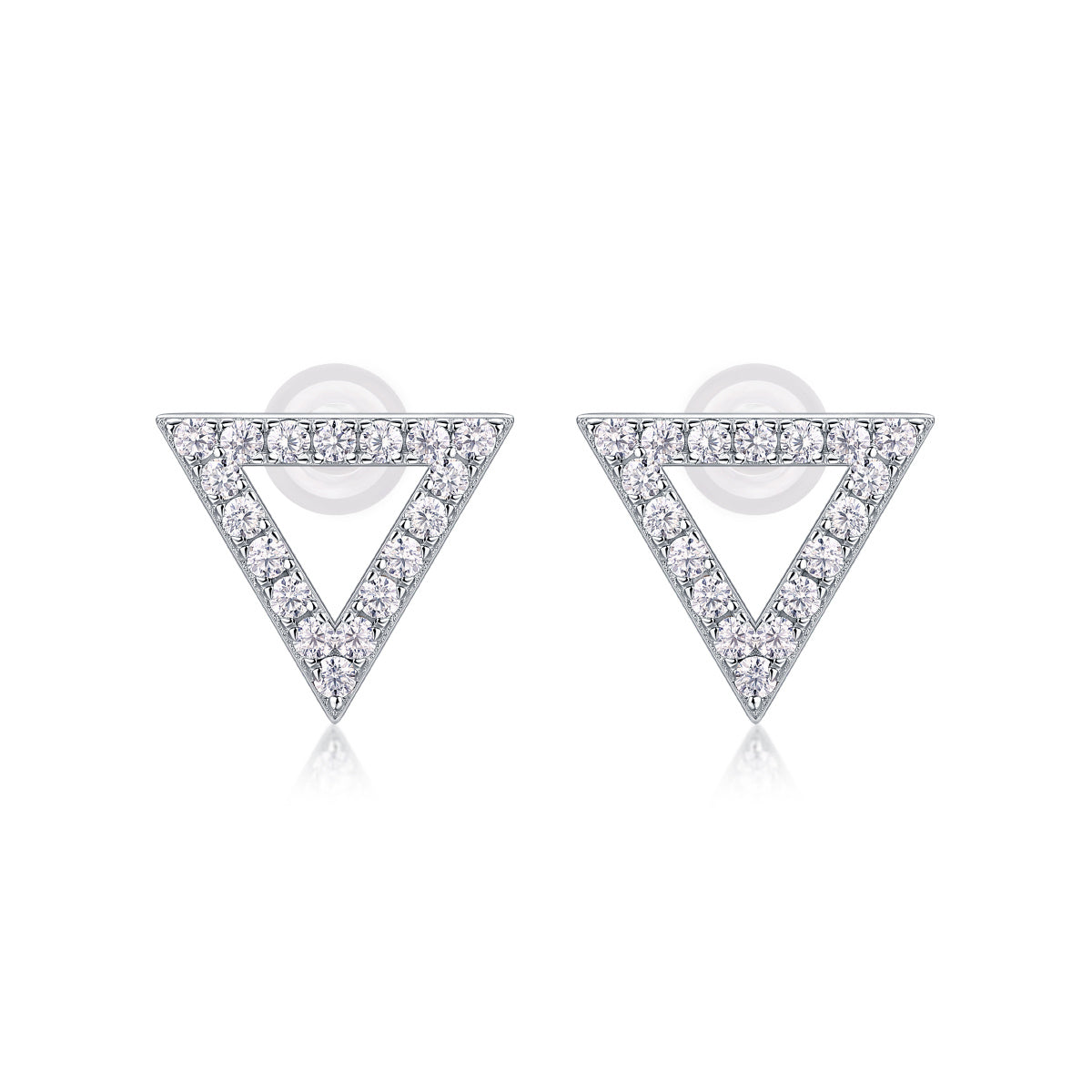 Unique - Set With Moissanite S925 Sterling Silver And Platinum-plated Stud Earrings, Fashionable, Trendy And Affordable Jewelry