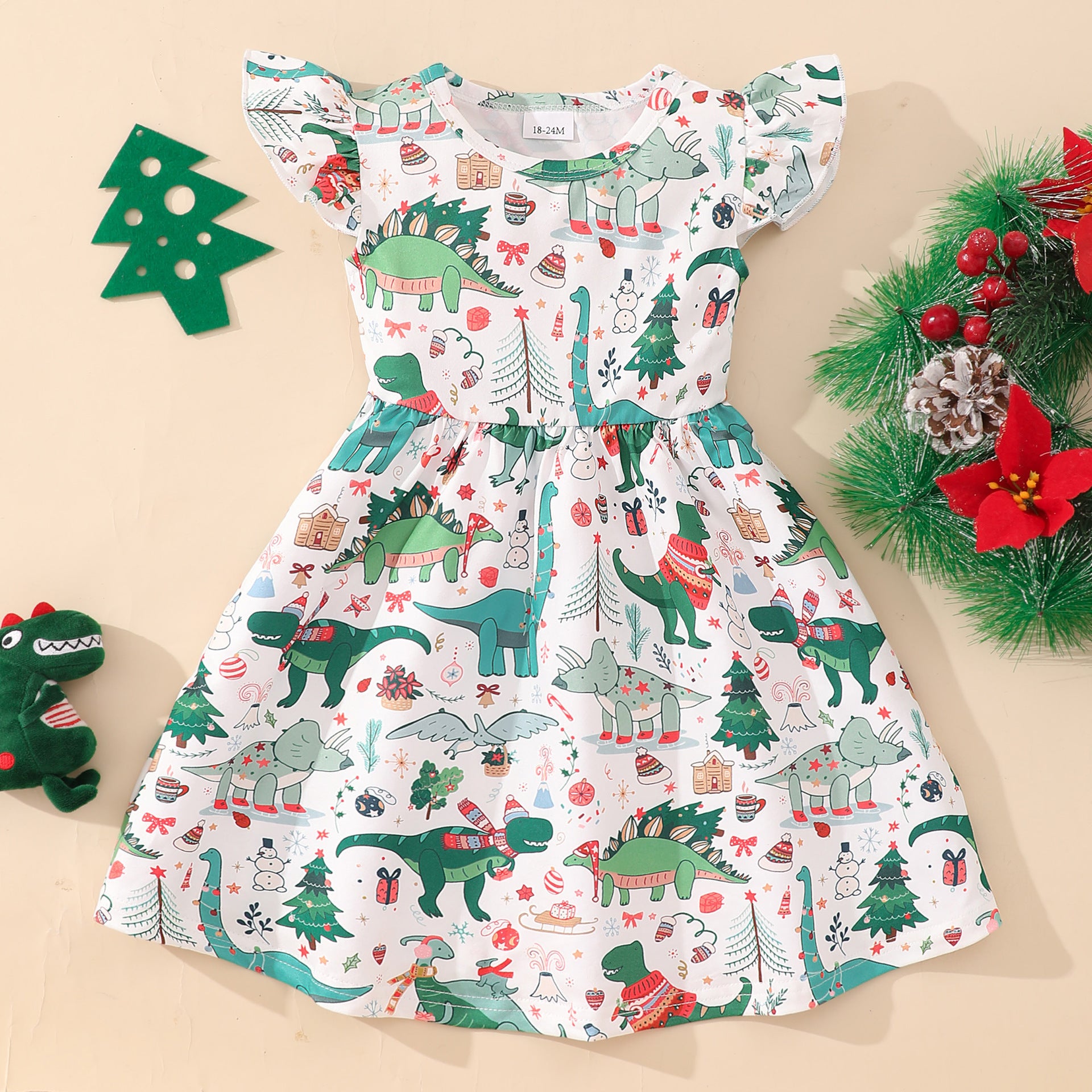 Girls' Summer Fashion Personalized Printing Dress