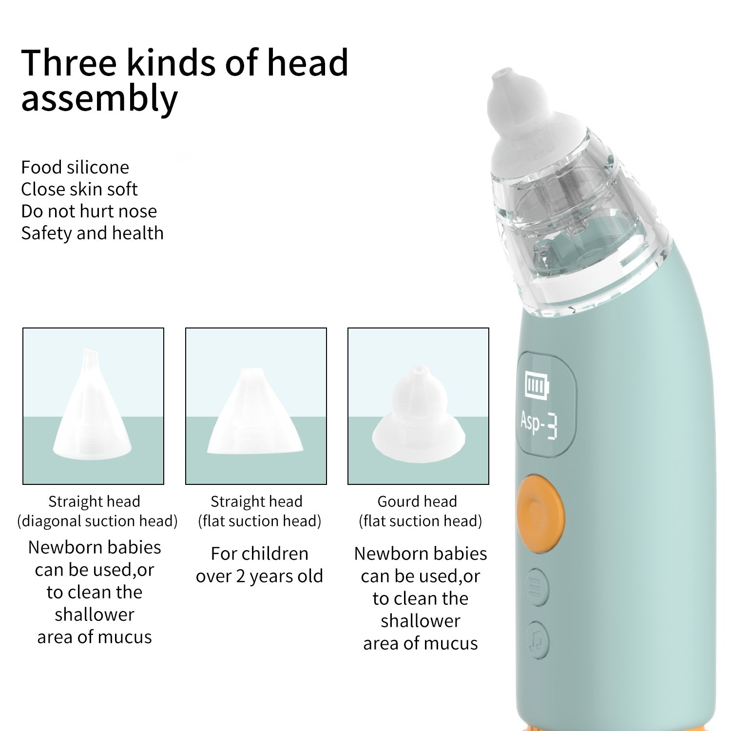 Baby Electric Nasal Aspirator – Household Suction Device with Removable Cleaning and Three Suction Levels