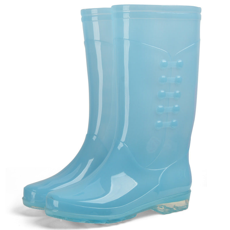 High Rain Boots Women's Fashion Flannelette Cotton Covers