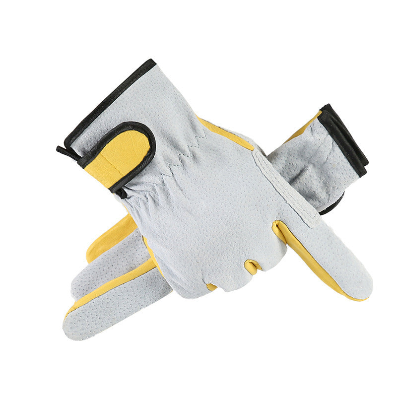 Leather Work Gloves – Durable Protection for Welding, Maintenance & Gardening