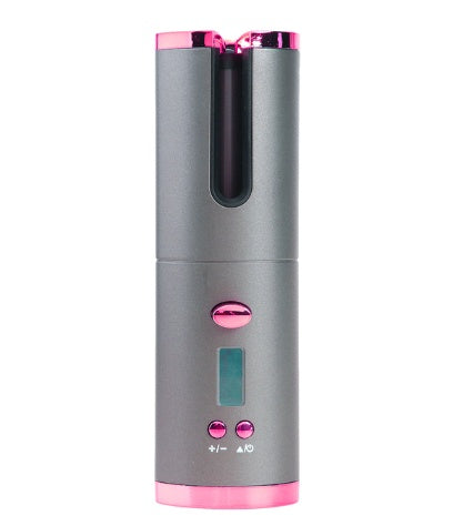 Rechargeable Automatic Hair Curler – LCD Ceramic Rotating Curling Iron