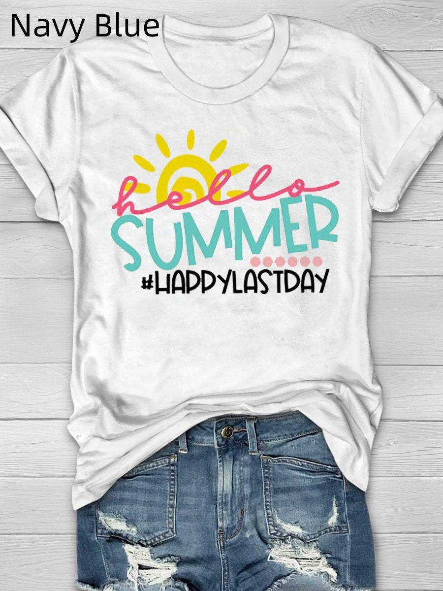 Printed Street Short Sleeve Sports T-shirt For Women