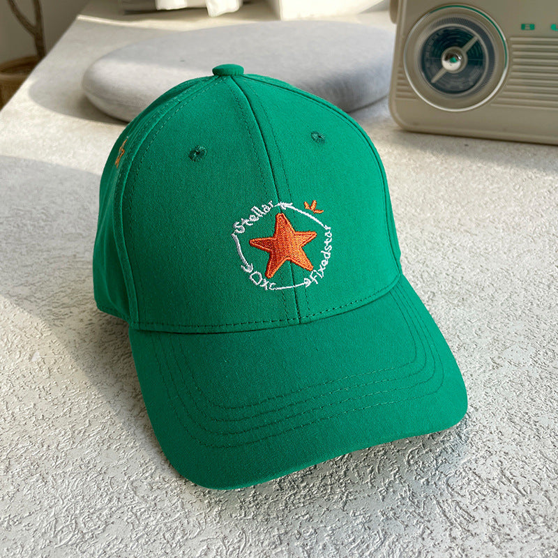 Show White Men's Simple Embroidered Shade Student Baseball