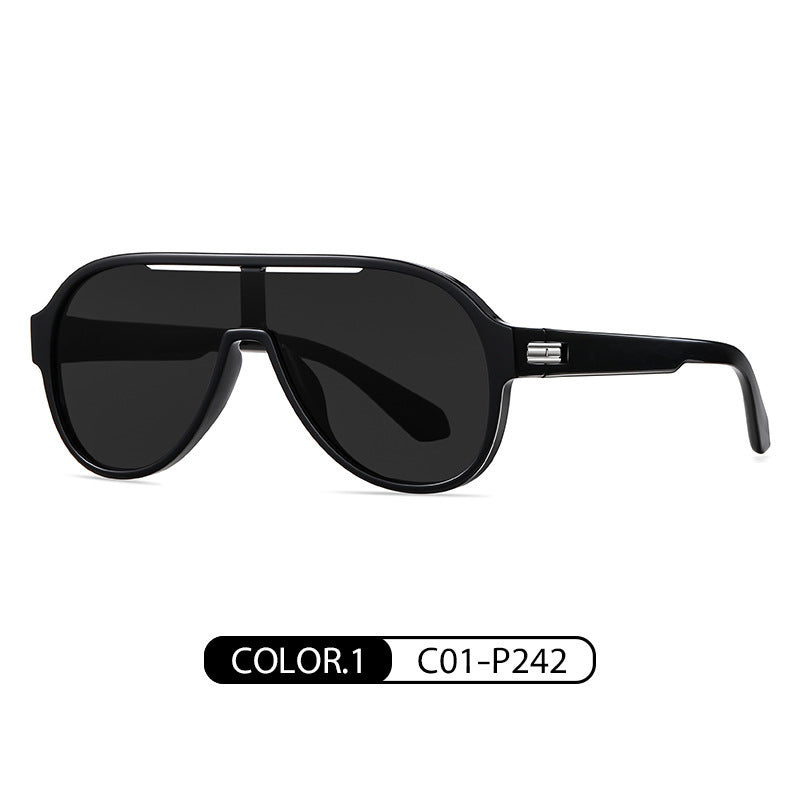 Fashion TR One-Piece Large Frame Colorful Polarized Sunglasses