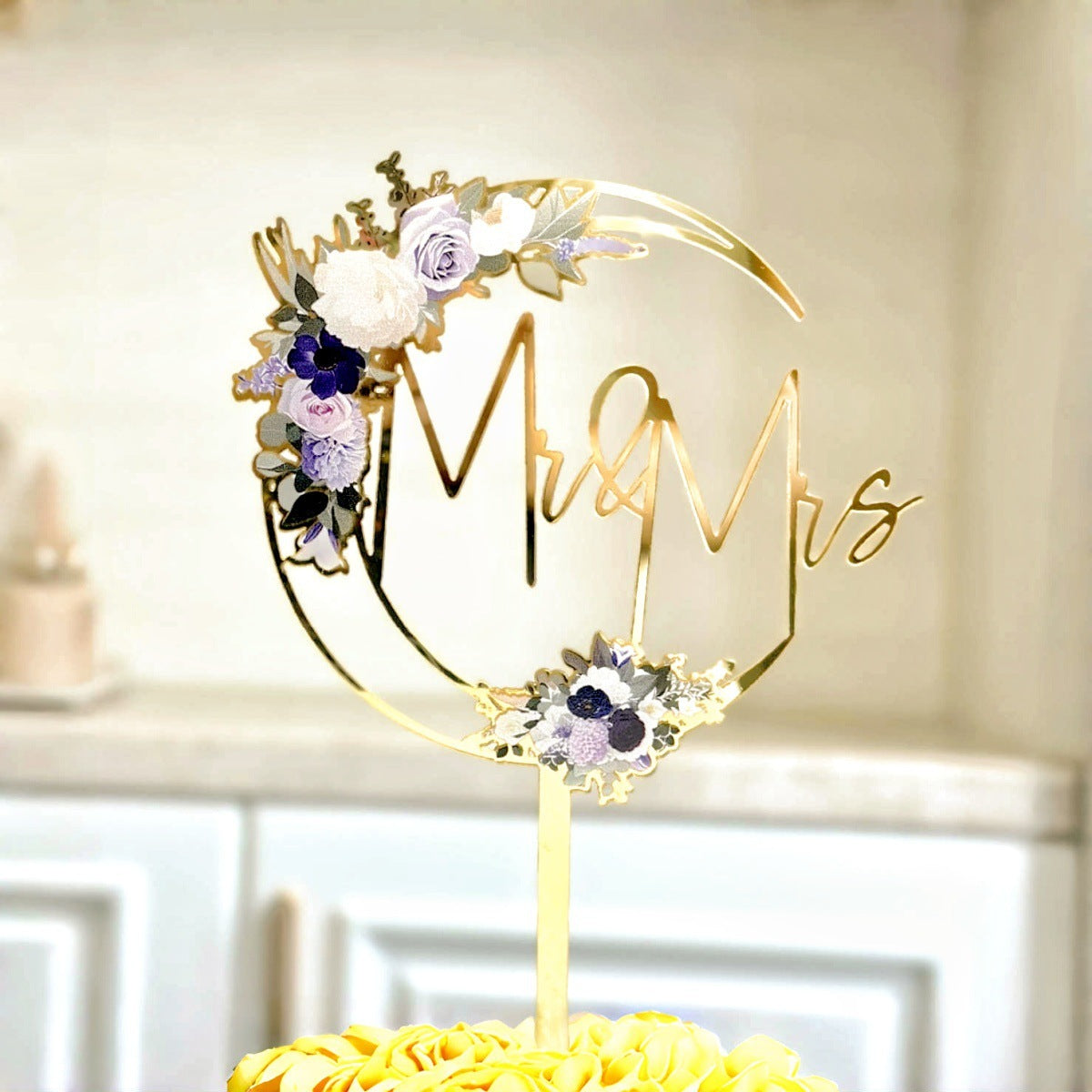 Stylish Ins-Style Colorful Acrylic Wedding Cake Decoration Plug-In