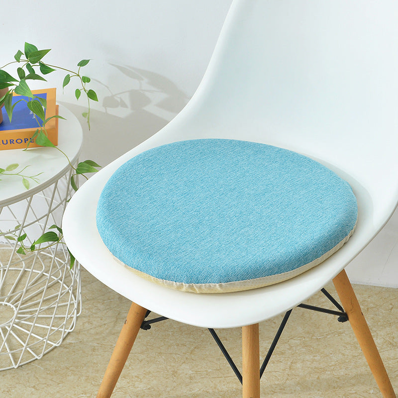 Round Linen Memory Foam Slow Rebound Seat Cushion