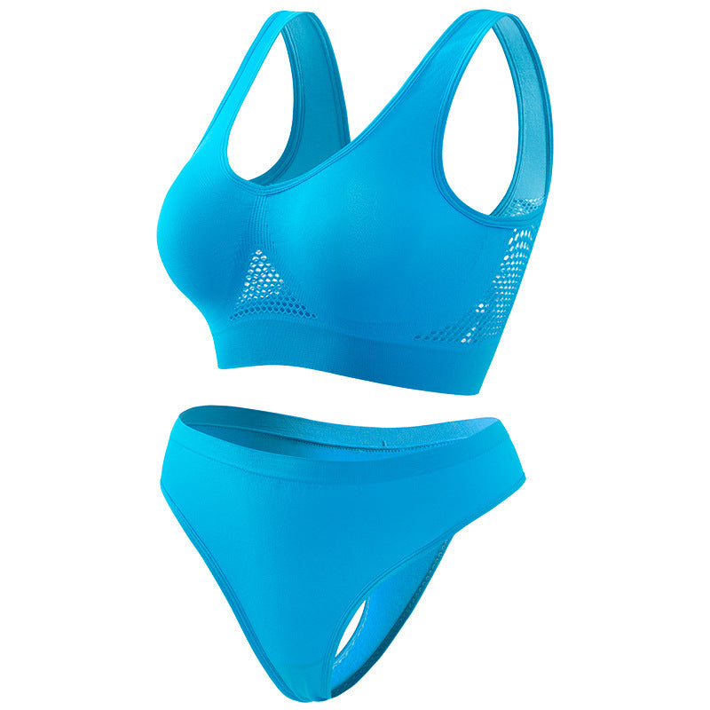 Women’s Seamless Push-Up Sports Bra and Briefs 2-Piece Set