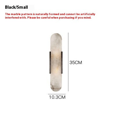 Modern Natural Marble Bedside Study Stone Wall Lamp