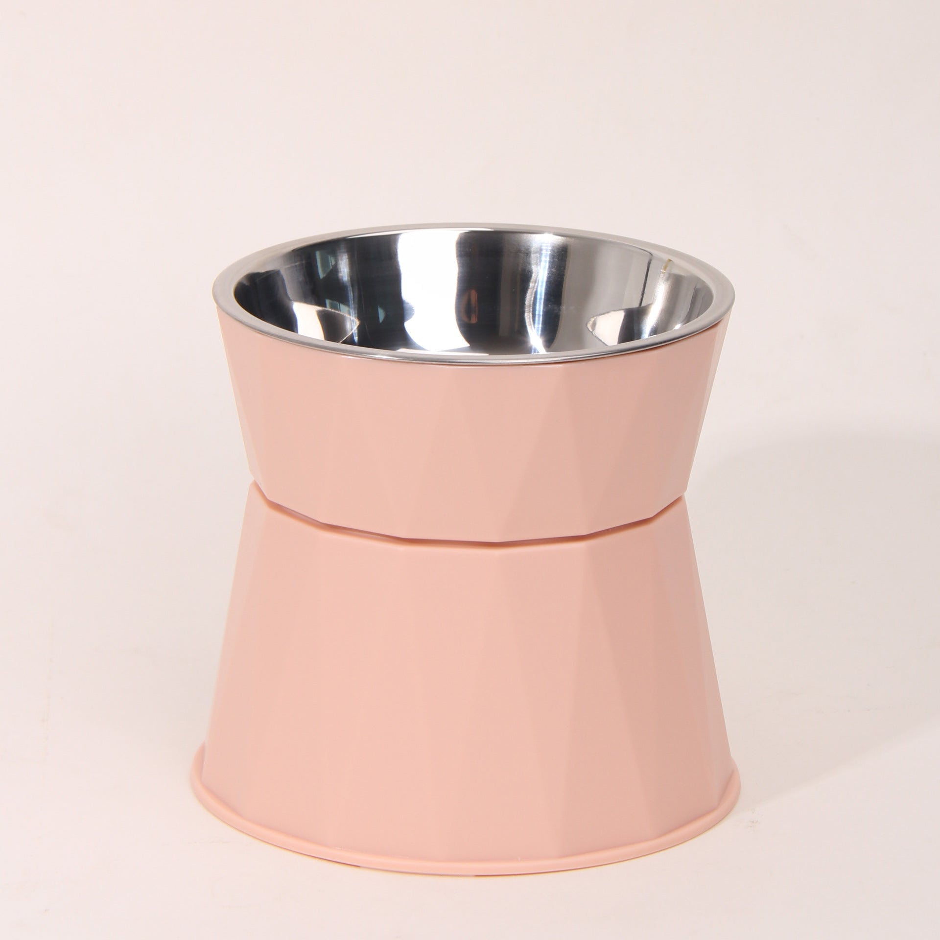 High Foot Neck Protection Pet Stainless Steel Bowl