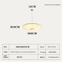 60cm Diameter Chandelier Beige
