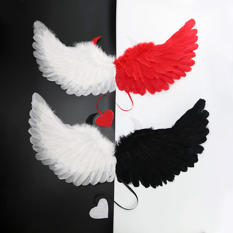 Halloween Party Makeup Costume Props Devil Angel Wings