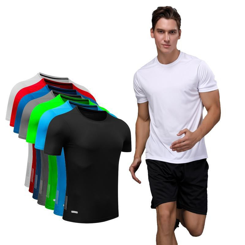 Mens Slim Fit Quick Dry T Shirt Solid Athletic For Running