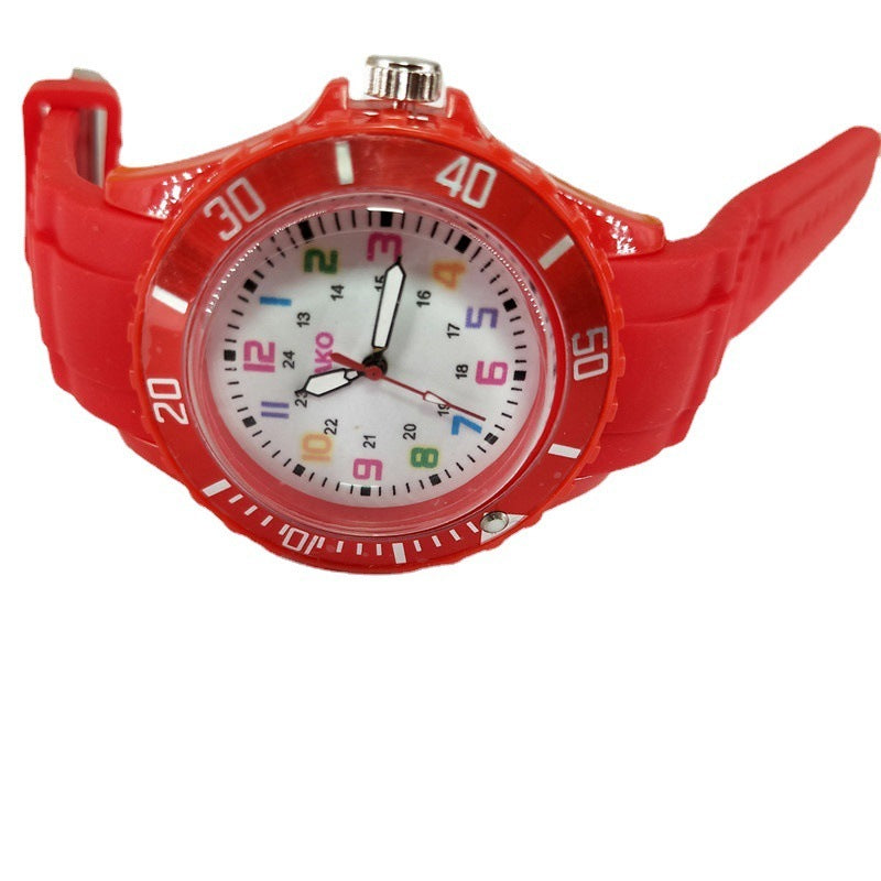 Silicone Watch Digital Women's Multi-color Colorful Plastic Watch