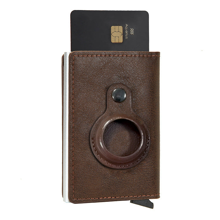 Multifunctional Men's Short Card Holder Wallet with AirTag Slot
