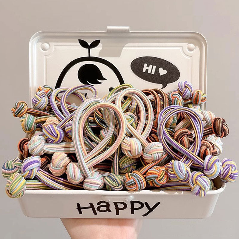 Head Rope Girls' Button High Elastic Color
