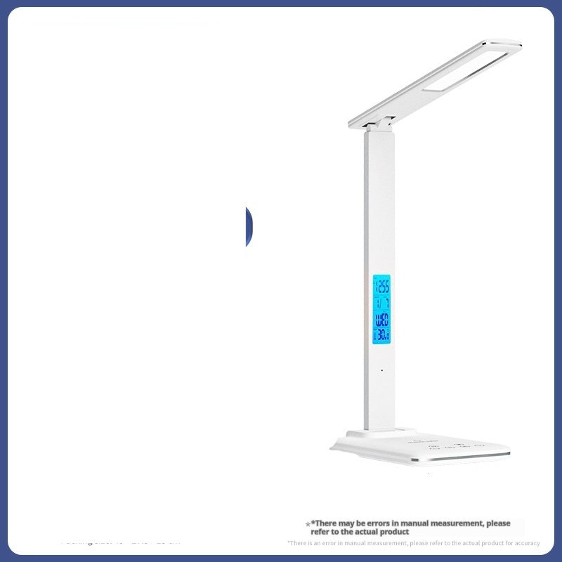 LED Study Table Face With Calendar Clock Wireless Charger Table Lamp