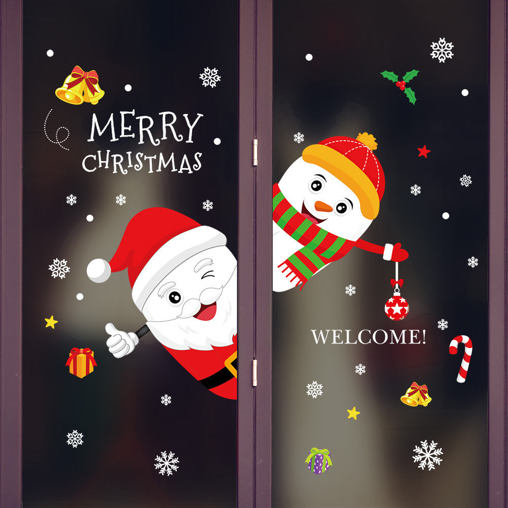 Christmas Store Window Decoration Stickers