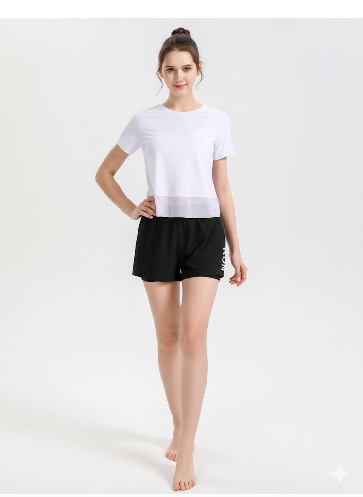 Women’s Short Sleeve Yoga Top – Quick-Dry Fitness & Running T-Shirt