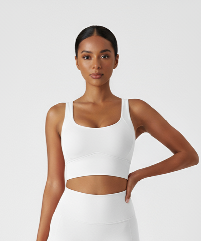 Women’s Shockproof Yoga Sports Bra – Mesh Back, High Support, Plus Size Activewear