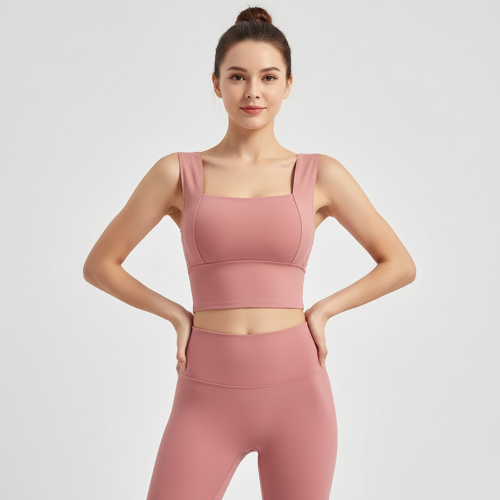 Women’s Sports Bra Crop Top – Padded Yoga Tank