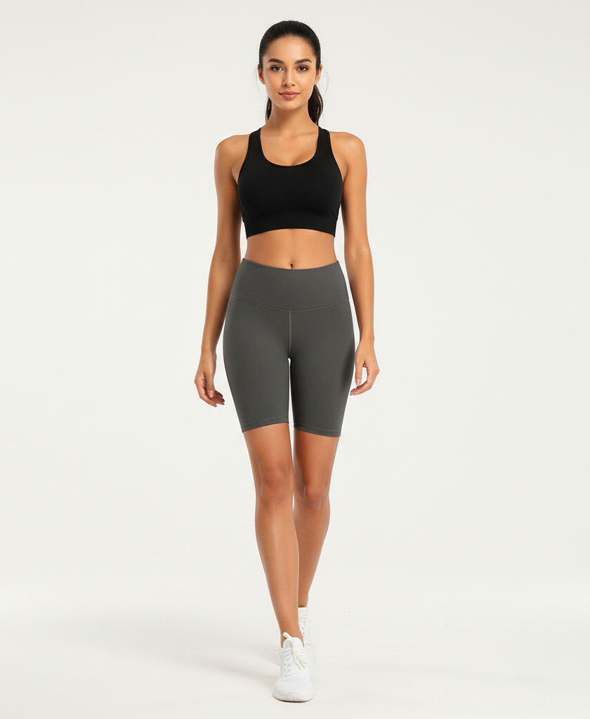 Athletic High Waist Capri Leggings – Breathable Stretch Fitness Pants
