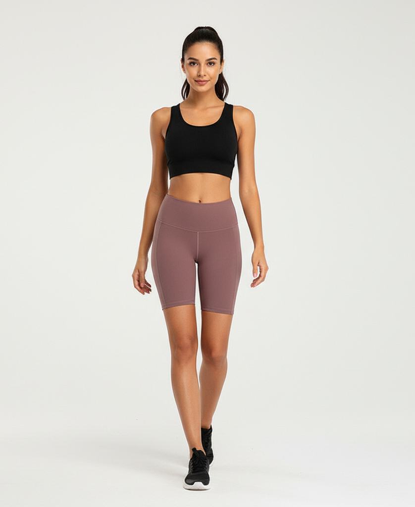 Athletic High Waist Capri Leggings – Breathable Stretch Fitness Pants