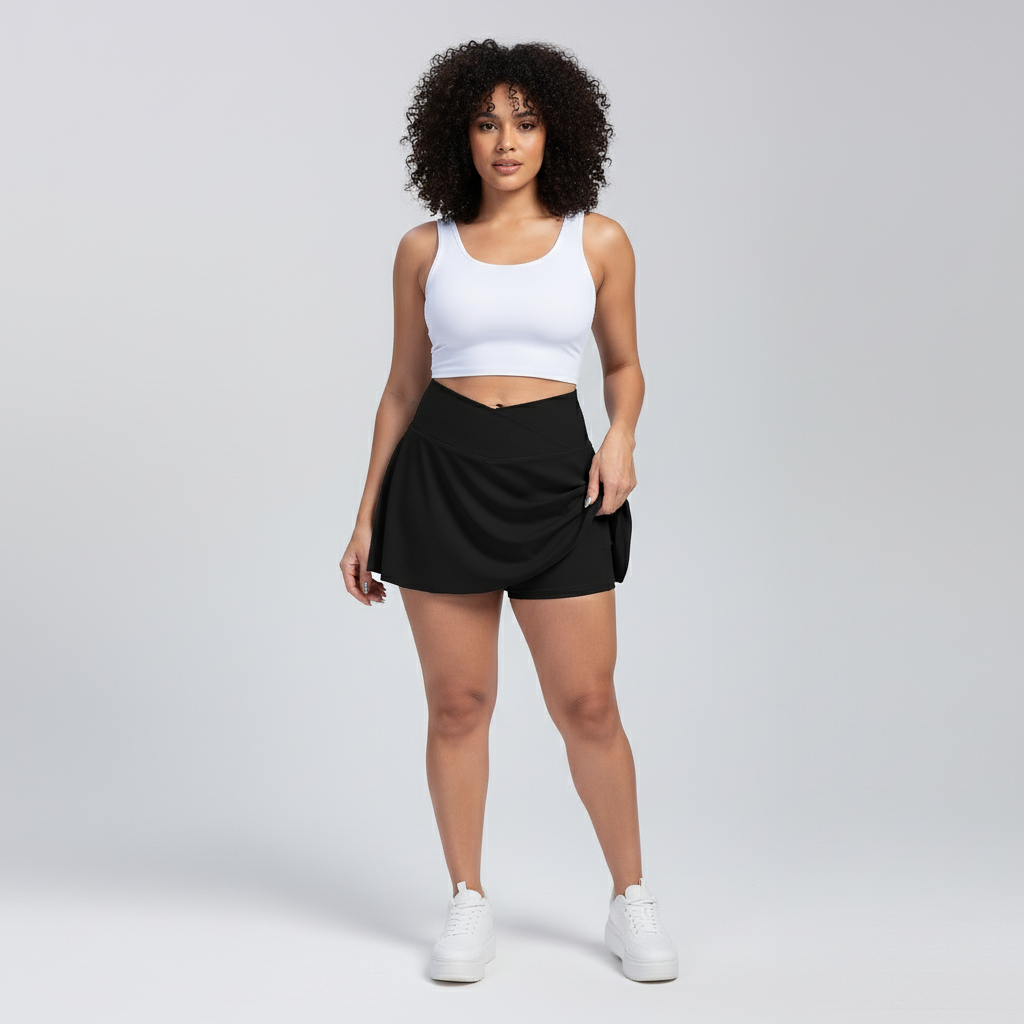 Sports Skort with Pocket – Tennis, Golf, Running, and Yoga Skirt