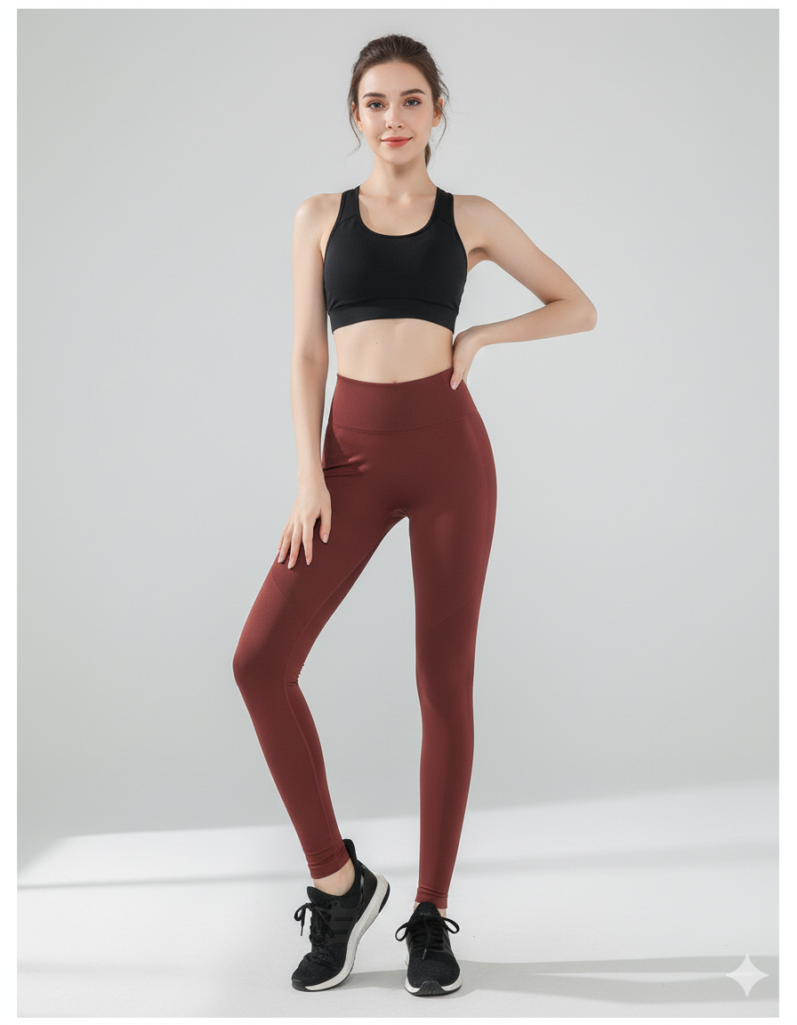 Butt-Lift Seamless Leggings – Women’s High-Waist Tummy Control Gym Pants