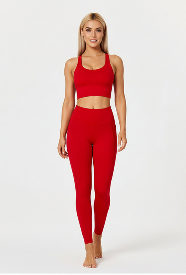 Women’s Yoga Sports Bra – Beauty Back Design, Padded, High Support Workout Top