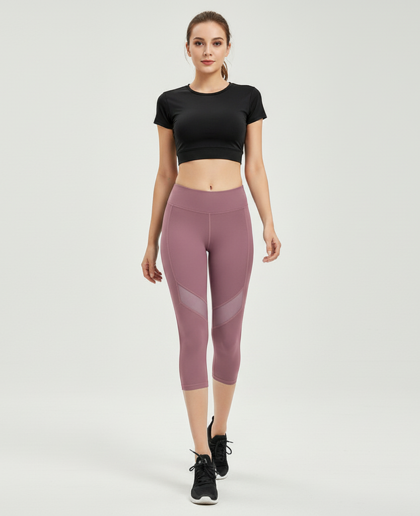 High Waisted Compression Leggings – Women’s Hip Lift Yoga Capri Pants