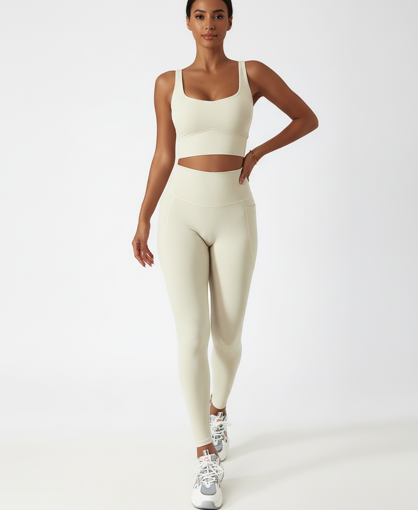 Women’s Nude Sports Bra Crop Top – Quick-Dry Yoga & Running Fitness Tank