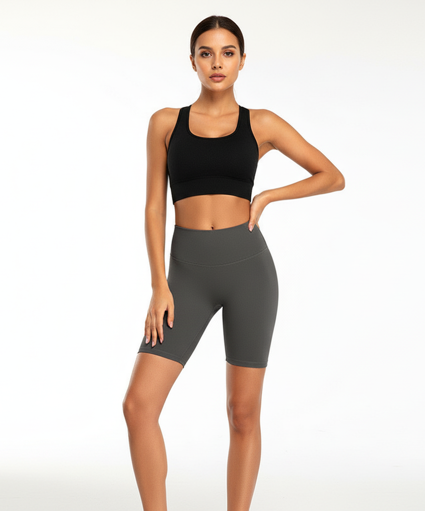 Athletic High Waist Capri Leggings – Breathable Stretch Fitness Pants