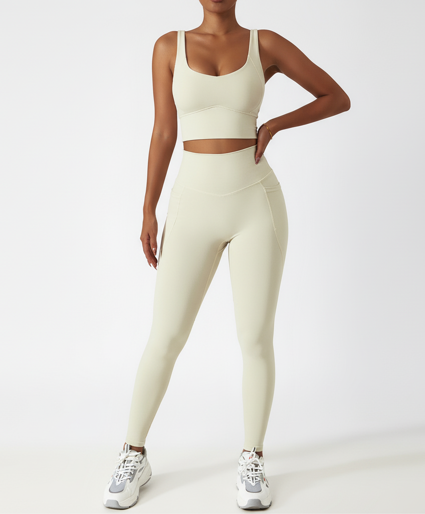 Women’s Nude Sports Bra Crop Top – Quick-Dry Yoga & Running Fitness Tank