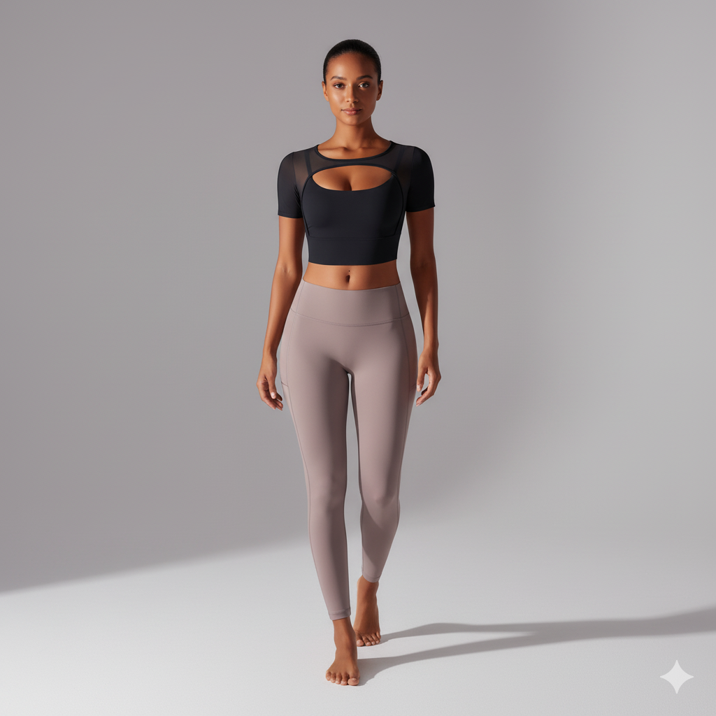 Women’s Double-Layer Yoga Top – Fitness Sports Tank