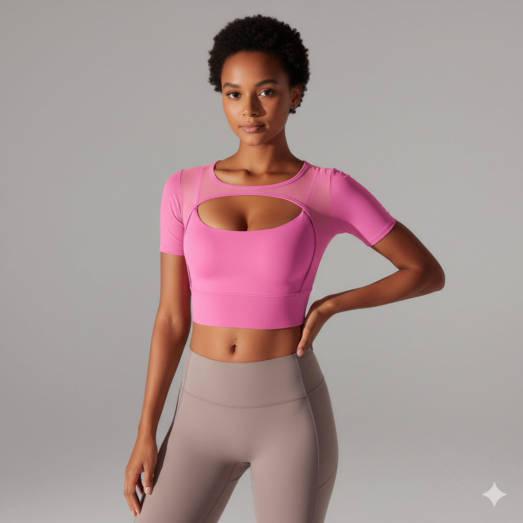 Women’s Double-Layer Yoga Top – Fitness Sports Tank