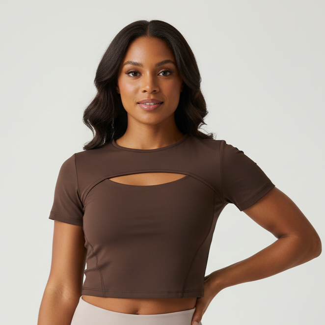 Women’s Double-Layer Yoga Top – Fitness Sports Tank