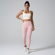 Women’s Halter Sports Bra Crop Top – Padded Fitness & Yoga Workout Tank