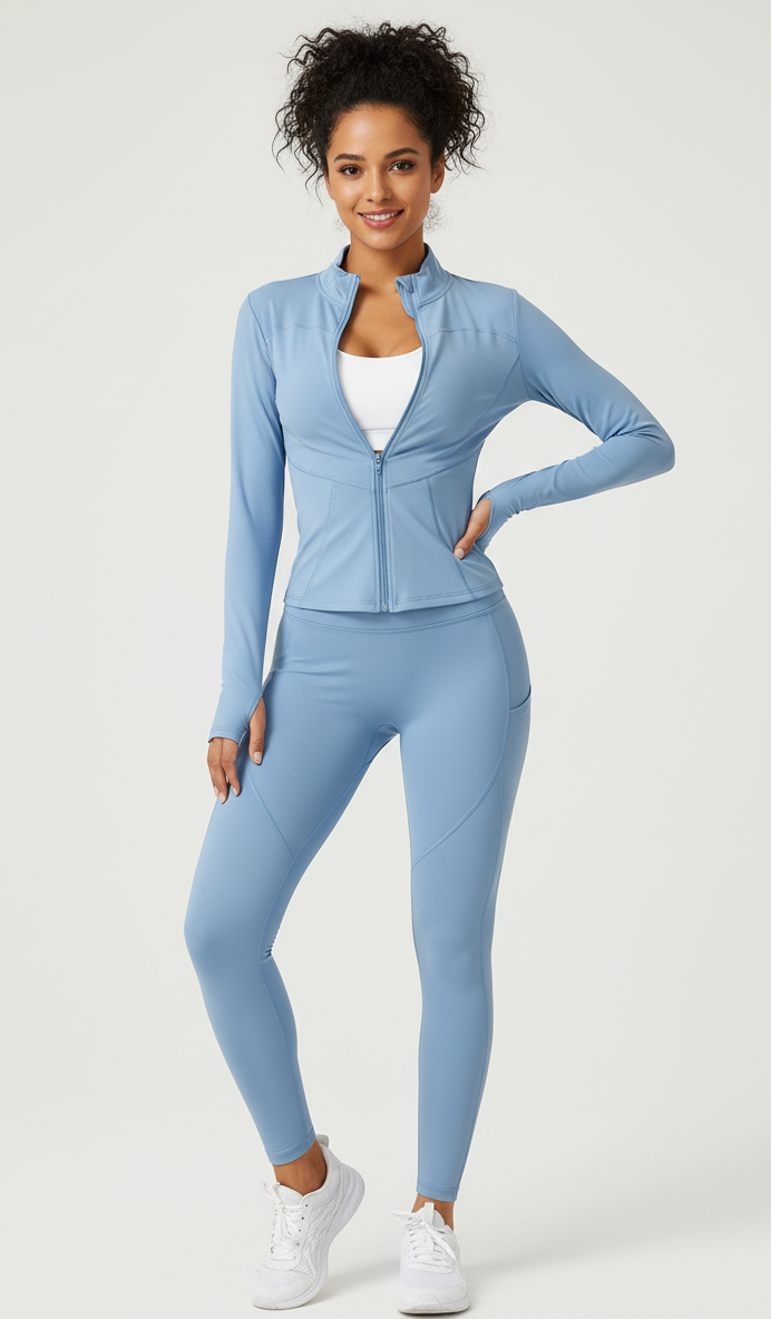 Women’s Yoga Jacket – Quick-Dry Fitted Sports Zip-Up