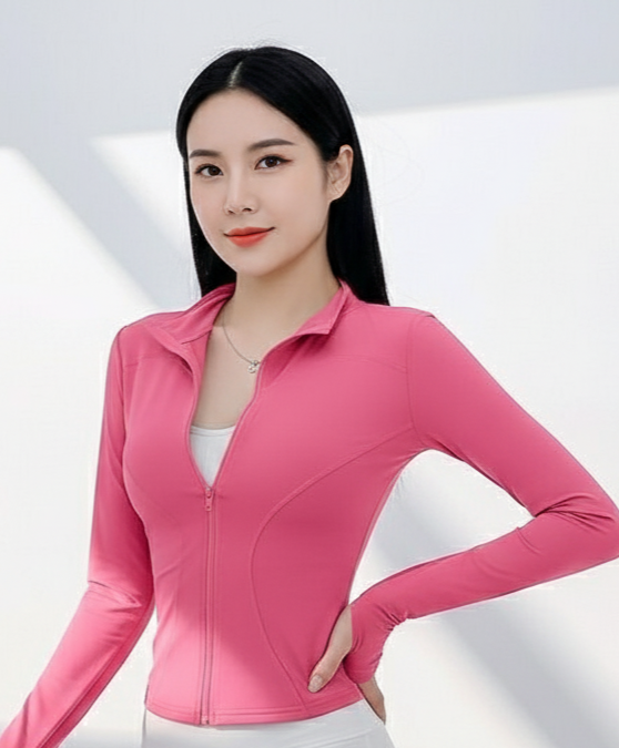 Women’s Yoga Jacket – Quick-Dry Fitted Sports Zip-Up