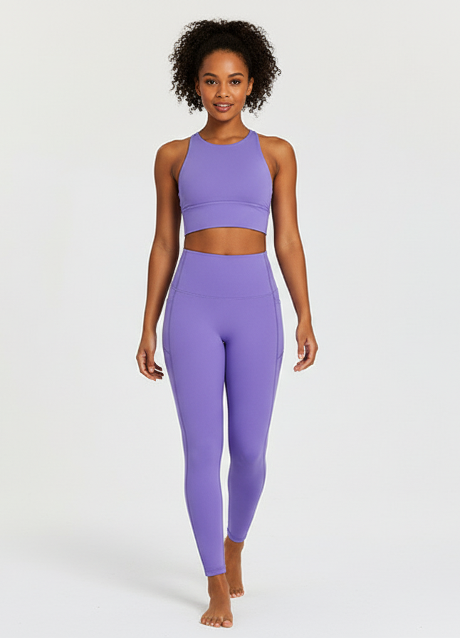 Women’s Yoga Sports Bra – Beauty Back Design, Padded, High Support Workout Top