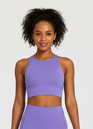 Women’s Yoga Sports Bra – Beauty Back Design, Padded, High Support Workout Top