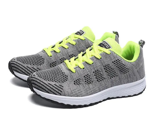 Pambabaeng Kaswal na Sapatos Fashion Breathable Walking Mesh Flat Shoes Sneakers 