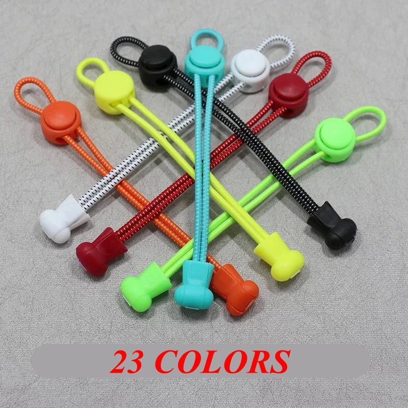 1 pares Lazy Laces Sneaker ShoeLaces Elastic Shoe Laces Shoe 